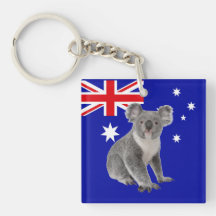 Koala con la bandera australiana