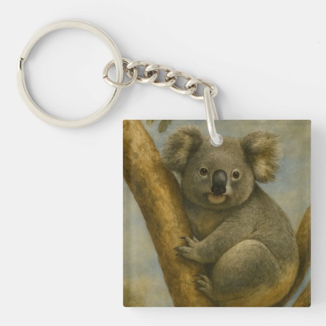 Llavero Koala en una luz tranquila (Frente)