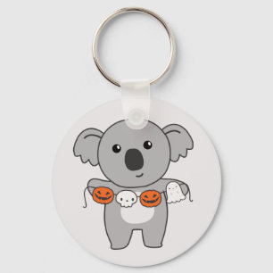 Llavero Koala Happy Halloween Calabaza Bat Costume Keychai