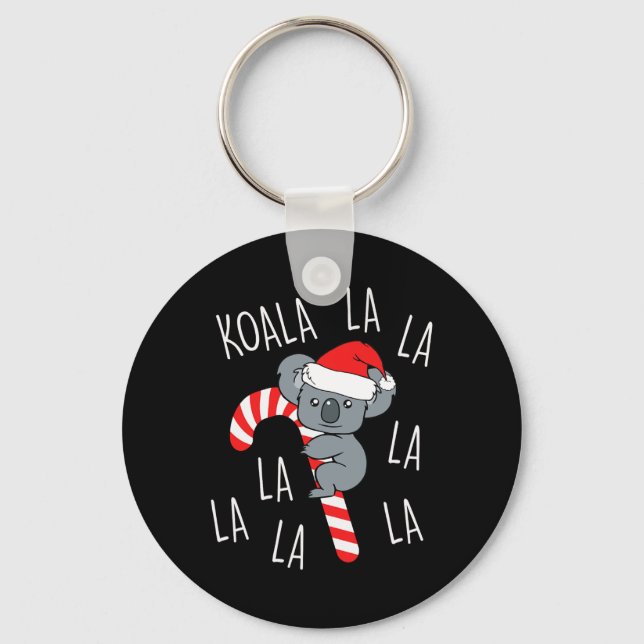 Llavero Koala La La - Aussie Xmas Pun Funny Australiano (Anverso)