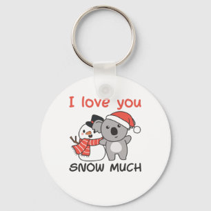 Llavero Koala Te Amo Nieve Mucho Pun De Snowman