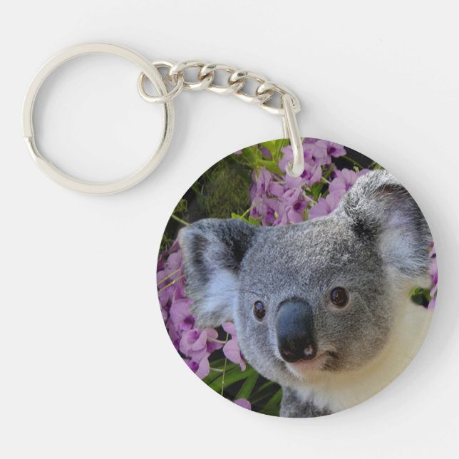 Llavero Koala y orquídeas (Frente)