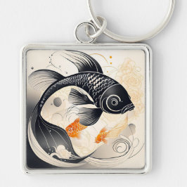 Llavero Koi Art Deco