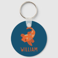Koi Goldfish azul y Naranja personalizado
