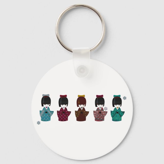 Llavero kokeshi (Anverso)