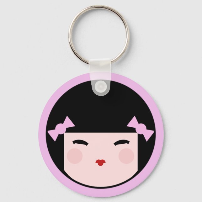 Llavero Kokeshi Doll Face Keychain (Anverso)