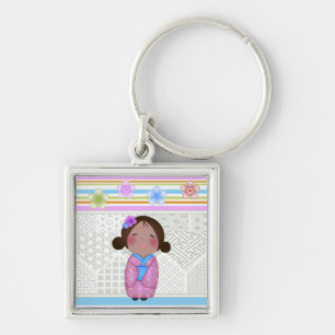 Llavero kokeshi sakura