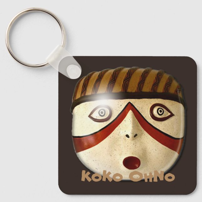 Llavero KoKo OhNo - Máscara de Zuni Kachina - Masker de ol (Anverso)