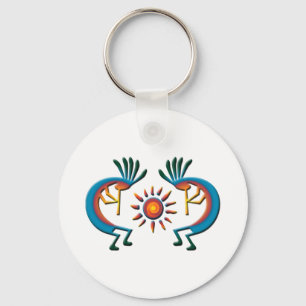Llavero Kokopelli con la cadena Sun Southwest Key