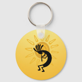 Llavero Kokopelli Gold Sun Personalizado Key Chain