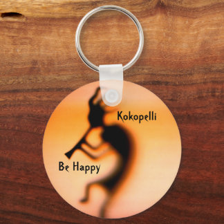 Llavero Kokopelli Sé Feliz Inspirador