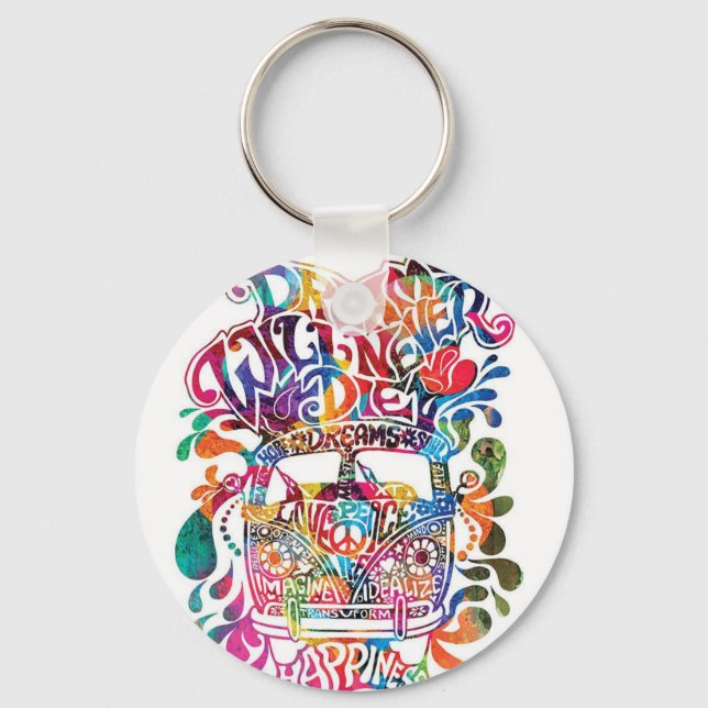 Llavero Kombi hippie (Anverso)