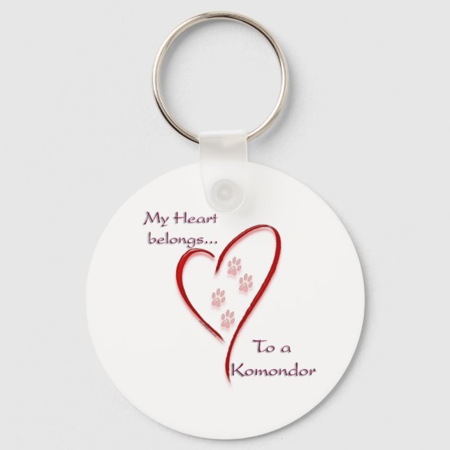 Llavero Komondor Heart Belongs (Anverso)