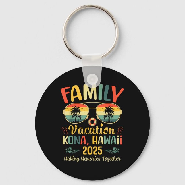 Llavero Kona Hawaii Beach Family Summer Vacation 2025  (Anverso)