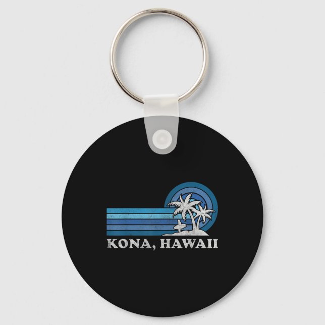 Llavero Kona Hawaii Beach Vintage Family Summer Vacation  (Anverso)