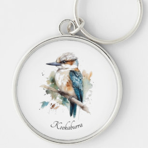 Llavero Kookaburra azul verdadero, personalizado