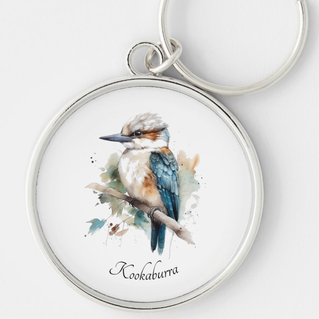 Llavero Kookaburra azul verdadero, personalizado (Frente)