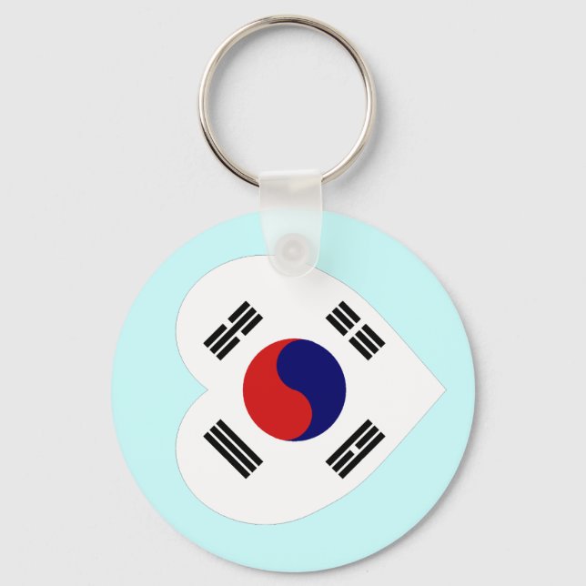 Llavero Korea (South) Flag Heart (Anverso)