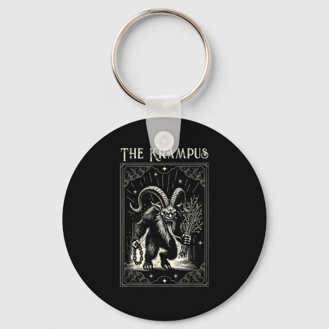 Llavero Krampus Tarot Card Design Christmas Season Evil Pa (Anverso)