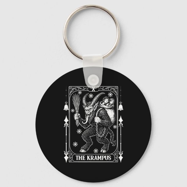 Llavero Krampus Tarot Card Design Christmas Season Evil Pa (Anverso)