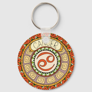 Llavero Krebs Cancer Sternzeichen farbenfrohes Mandala