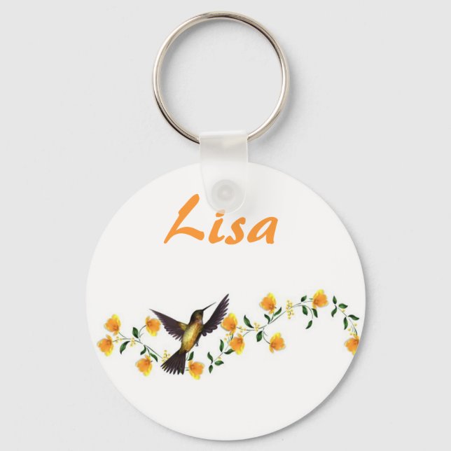 Llavero KRW Custom Name Hummingbird Keychain (Anverso)
