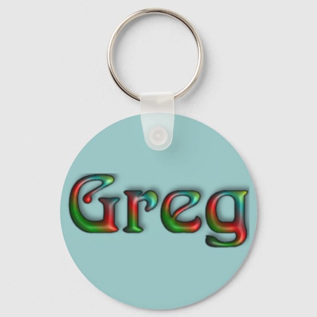 Llavero KRW Hippie Groove Name Keychain - Greg (Anverso)