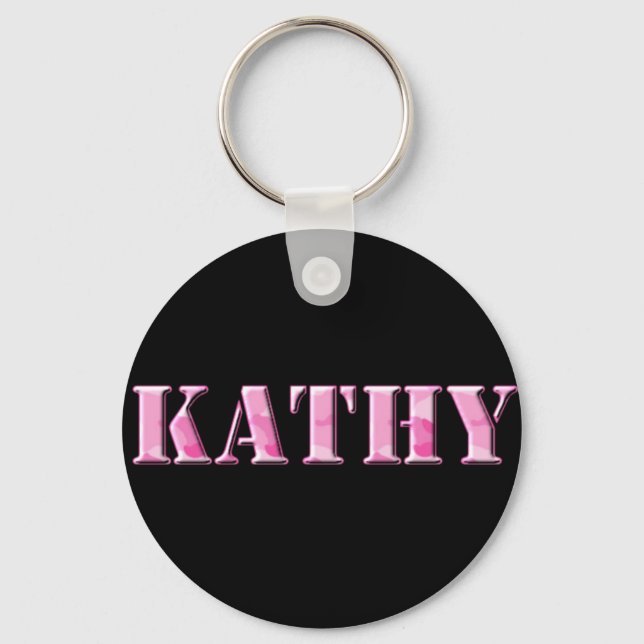 Llavero KRW Pink Camo Name Keychain - Kathy (Anverso)