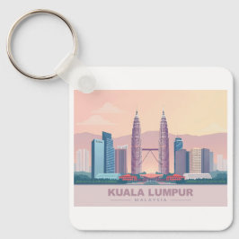 Llavero Kuala Lumpur Malasia Pastel Travel