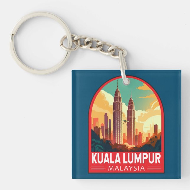 Llavero Kuala Lumpur Malasia Viaje de arte (Frente)