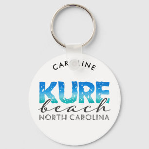 Llavero Kure Beach Carolina del Norte Nombre perturbado