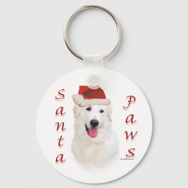 Llavero Kuvasz Santa Paws (Anverso)