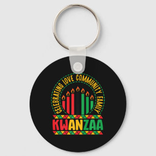 Llavero Kwanzaa - Celebrando la comunidad de amor y su fam