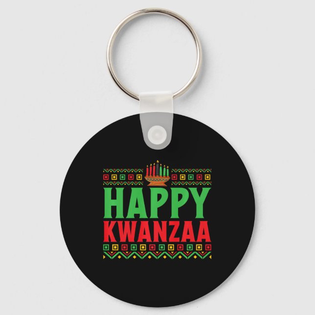 Llavero Kwanzaa - Feliz Kwanzaa (Anverso)