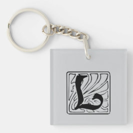 Llavero L Monogramm schwarz