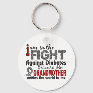 Llavero La abuela significa el mundo a mí diabetes