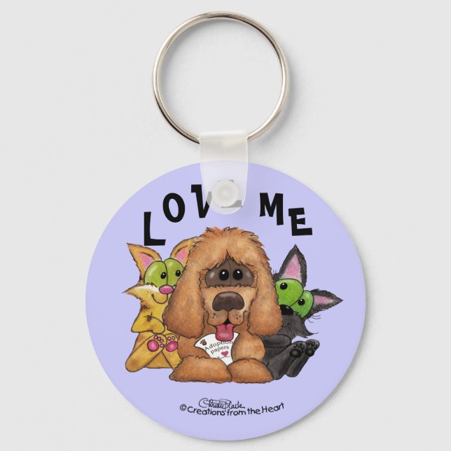 Llavero La adopción de Sassie-Mascota es amor (Anverso)