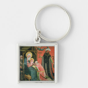 Llavero La adoración de unos de los reyes magos (aceite e