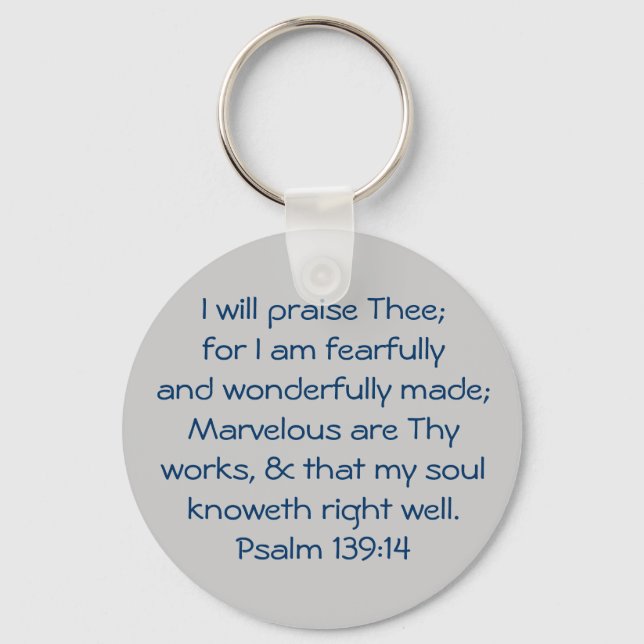 Llavero La alabaré, porque estoy temerosa y ruidosa... (Anverso)