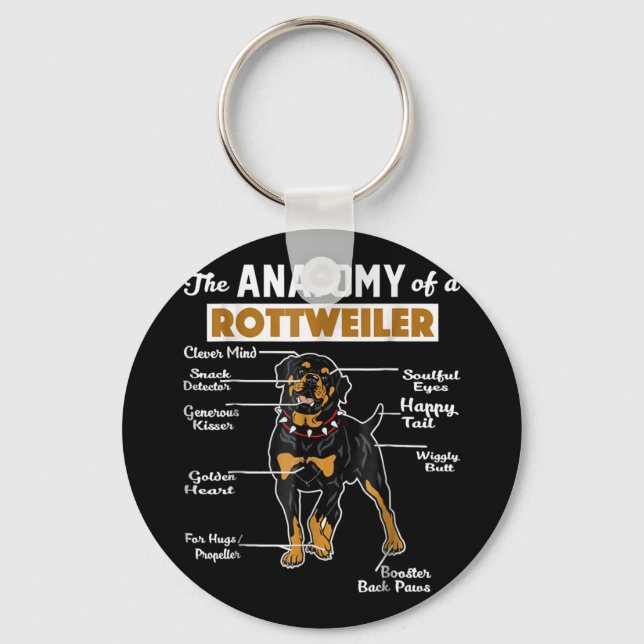 Llavero La Anatomía De Un Rottweiler | Guay Dog Lover (Anverso)