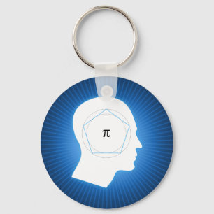 Llavero La aproximación de Arquímedes azul del pi