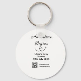 Llavero La aventura comienza con la ducha de bebé barrido