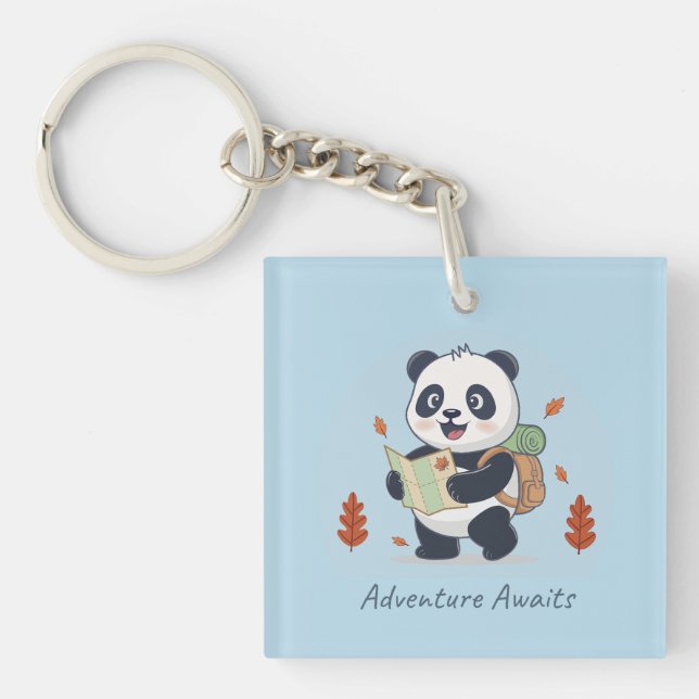 Llavero La aventura espera al panda (Frente)