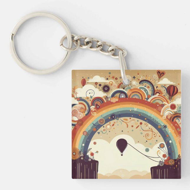 Llavero La aventura espera el arcoiris (Frente)