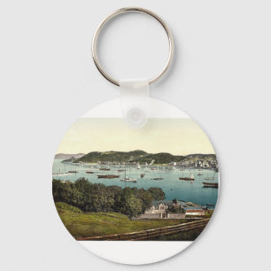 Llavero La bahía, Oban, obra clásica Photochrom de Escoc