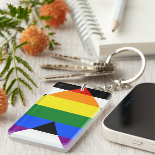 Llavero La bandera de aliado heterosexual de SlipperyJoe c