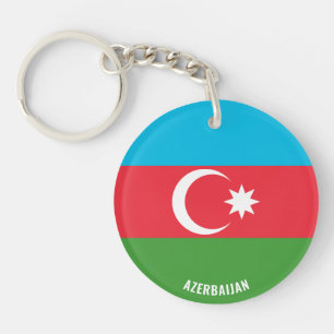 Llavero La bandera de Azerbaiyán cautiva a patriótico