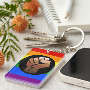 Llavero La bandera de color de gente queer de SlipperyJoe'