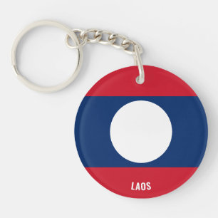Llavero La bandera de Laos cautiva patriótico