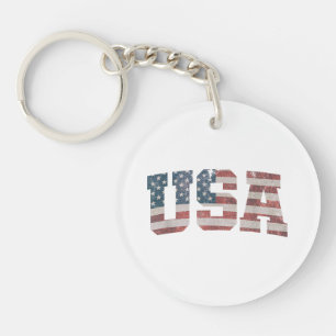 Llavero La bandera de los Estados Unidos Patriótica 4 de j